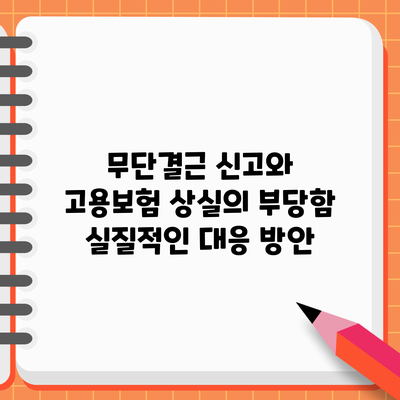 무단결근 신고와 고용보험 상실의 부당함: 실질적인 대응 방안