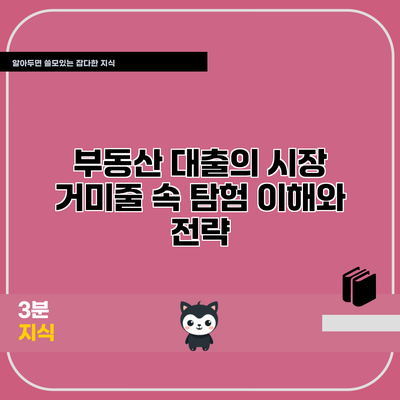 부동산 대출의 시장 거미줄 속 탐험: 이해와 전략