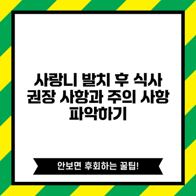 사랑니 발치 후 식사: 권장 사항과 주의 사항 파악하기