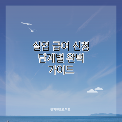 실업 급여 신청: 단계별 완벽 가이드