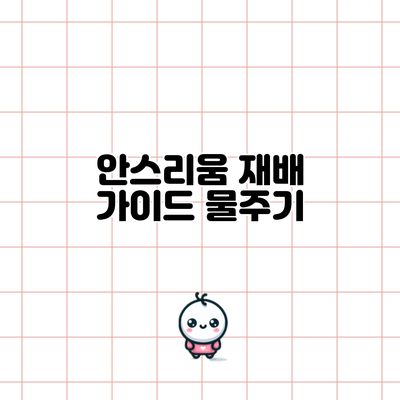 안스리움 재배 가이드: 물주기