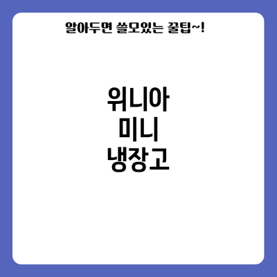 위니아 미니 냉장고