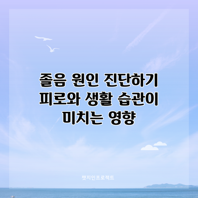 졸음 원인 진단하기: 피로와 생활 습관이 미치는 영향