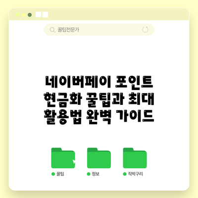 네이버페이 포인트 현금화 꿀팁과 최대 활용법 완벽 가이드