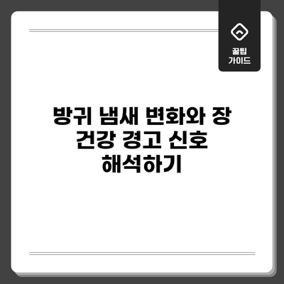 방귀 냄새 변화와 장 건강 경고 신호 해석하기