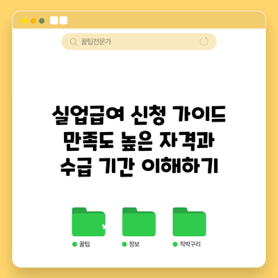 실업급여 신청 가이드: 만족도 높은 자격과 수급 기간 이해하기