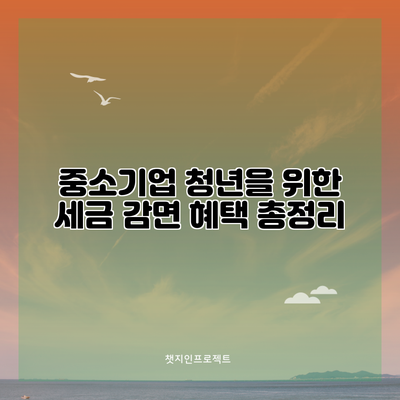 중소기업 청년을 위한 세금 감면 혜택 총정리