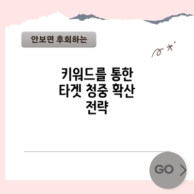 키워드를 통한 타겟 청중 확산 전략